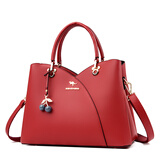 雪爱袋鼠（XUEAIDAISHU）高档女士包包女包女款2025新款中年斜挎手提包送妈妈三八节礼物 酒红色【礼盒+礼袋+手包卡包】