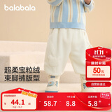 巴拉巴拉宝宝裤子男童长裤女童加绒裤2024冬装运动裤摇粒绒潮208424108205