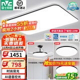 雷士（NVC）吸顶灯客厅灯简约现代LED照明灯具全屋套餐卧室灯-光鸿 【舒适光】智控客厅2室2厅风扇灯