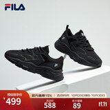 FILA【男女同款】斐乐情侣跑步鞋复古老爹鞋火星鞋潮流时尚舒适老爹鞋 女-黑-BK 37.5