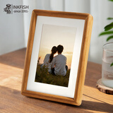 墨斗鱼8寸实木相框 复古相框摆台高级感相框照片挂墙框架生日礼物