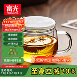 富光花茶杯透明茶杯内胆茶水分离杯办公室玻璃杯子水杯350ml