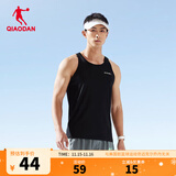 乔丹QIAODAN运动背心马拉松跑步训练速干透气轻薄上衣 黑色 M
