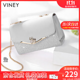 viney新款斜挎包包女包牛皮小方包轻奢单肩生日礼物送女友老婆 【白色】高级感实用女生高端品牌腋下包 ck风百搭小众时尚休闲小包