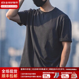 马登工装美式复古重磅灰色短袖T恤圆领宽松纯棉半袖打底衫男夏季 深灰色 -版型宽松 M （170/95A）