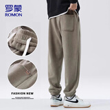 罗蒙（ROMON）裤子男士卫裤秋冬季宽松束脚休闲裤潮流百搭运动男裤长裤