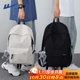 回力双肩包男士背包大容量时尚休闲旅行包电脑包高中大学生初中书包女 黑色【灰色青蛙挂件】