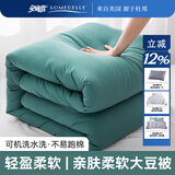 安睡宝（SOMERELLE）七孔大豆被子抗菌被芯空调被双人春秋四季被冬被学生宿舍被褥 神秘蓝绿（7孔抗菌春秋款） 150*215cm