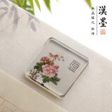 漢墨水晶镇尺 创意可爱镇纸高颜值压纸文镇 文房四宝书法国画桌面摆件 