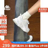 卡帕（Kappa）官方女鞋秋季运动老爹鞋女款透气增高休闲小白鞋子女 01漂白 37