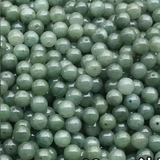 尊柜  翡翠散珠三彩油青色 冰糯种a货玉珠子 手链项链diy饰品玉石圆 10mm油青10颗