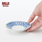 无印良品（MUJI）波佐见烧 豆皿 小碟子 蘸料碟 凉菜碟 调味碟 吐骨碟 家用 章鱼唐草纹 4英寸