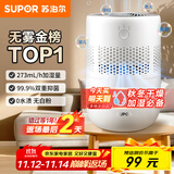 苏泊尔（SUPOR）加湿器无雾金榜轻音桌面大容量大雾量办公室卧室家用无雾加湿器空调风扇伴侣礼品33A国家补贴