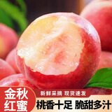 京地达桃子金秋红蜜江苏水蜜桃脆桃新鲜水果4斤单果200g+源头直发