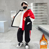 G.duck品牌童装男童秋装套装春秋款儿童外套5-14岁男孩秋季两件套中大童 MYSL-8870加绒加厚保暖冬装 红色 加绒 160