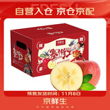 京鲜生 塞外红阿克苏苹果礼盒 净重10斤 果径80-85mm 