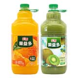 汇源果汁饮料大桶2.5L*6桶2桶装山楂芒果汁橙汁猕猴桃汁酒席宴会饮料 橙汁1桶+猕猴桃汁1桶
