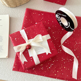 DOROCH红色礼品包装纸含丝带铃铛母亲节520情人节护士节礼物花束包装