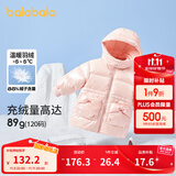 巴拉巴拉巴拉巴拉童装女童羽绒服小童冬儿童宝宝亮面外套加厚上衣时尚洋气 红色调00366 120