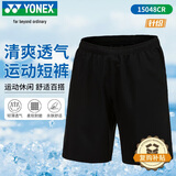 YONEX尤尼克斯羽毛球网球运动服男短裤yy速干15048CR-007黑色M