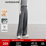 红袖肌理感气质休闲裤秋冬季新款女装今年流行的宽松垂感显瘦阔腿长裤 灰060（M码L码XL码预售11.12） S