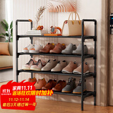 安尔雅鞋架简易多层家用卧室客厅收纳架经济型小榨鞋柜置物架 四层60