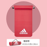 adidas 阿迪达斯瑜伽垫男女加厚运动健身训练垫仰卧起坐防滑减震舞蹈垫 大红色丨10mm丨送绑带丨ADMT-11015RD