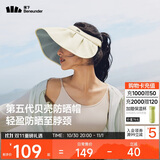 蕉下（beneunder）遮阳帽子防晒帽女防紫外线太阳帽贝壳空顶帽便携TS550白