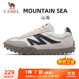 骆驼（CAMEL）山海薄底女鞋复古休闲运动德训鞋子 X24B09L7606S 象牙白/黑 38