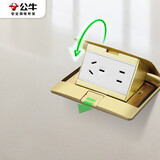 公牛（BULL）开关插座五孔地插座阻尼式全铜地脚插座五孔地板地面插座GD5Z223