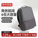 京东京造 商务通勤电脑包 城市探索大容量双肩背包男女 笔记本书包男 灰色