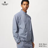 优衣库合作款男装高弹力运动茄克防紫外线外套夹克轻薄480411 05 天灰色 2XL /185/112C