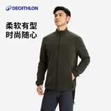 迪卡侬（DECATHLON）户外外套男士保暖摇粒绒上衣抓绒衣冲锋衣内胆 SG100F 新款升级面料 - 军绿色 L