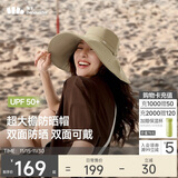蕉下（beneunder）遮阳帽子女双面倍护渔夫帽防晒帽大檐防紫外线AL500米