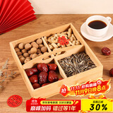 拜杰水果盘新年果盘客厅干果坚果盒收纳盒零食糖果盒收纳盒 双层果盘