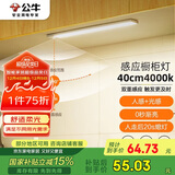 公牛（BULL）感应橱柜灯衣柜灯LED人感光感磁吸 卧室床沿玄关小夜灯40CM4000K