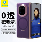 蓝猩先生【0透丨中轴保护】适用华为matex7手机壳透明简约中轴保护壳折叠屏磁吸防摔保护套 紫