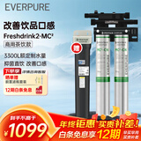 爱惠浦（Everpure）商用厨房自来水过滤净水器  3.3L/分钟 3300L双联大流量 FreshDrink2-MC2 简易款