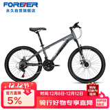 永久山地自行车24英寸24速男女式成人学生青少年城市越野单车 灰