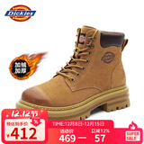 Dickies男士马丁靴高帮时尚男靴工装靴情侣靴男 土黄-加绒 40-男女款