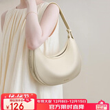 金狐狸（FOXER）女士包包女包大容量腋下包斜挎包单肩包月牙包圣诞节礼物送女友