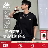 卡帕（Kappa）背靠背运动男士t恤短袖2025新款纯棉夏季跑步上衣女款K0D32TD21V