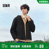森马夹克男抗静电摇粒绒毛绒外套连帽冬装百搭情侣款109724108202