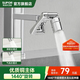 苏泊尔（SUPOR）1440°万向水龙头延伸器全铜万能接头厨房面盆卫生间防溅水喷头S