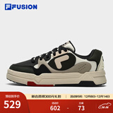 斐乐（FILA） FUSION斐乐潮牌BANK DX男鞋场下滑板鞋新款时尚厚底鞋 豆腐白/黑-TB 41