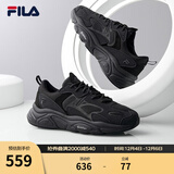 斐乐（FILA）跑步鞋老爹鞋男子跑步鞋MARSⅡ火星二代情侣款复古运动鞋休闲鞋 黑-BK-F12M141116F 42.5