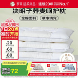 罗莱家纺 枕头枕芯脊椎枕 100%全棉决明子荞麦花草护颈枕 46*72