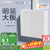 德力西(DELIXI)明装开关插座面板 CD158系列 二开单控开关