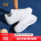 361°运动女鞋秋冬季学生复古厚底增高小白休闲板鞋子女682116601F-7