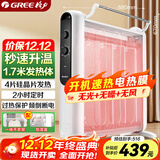 格力（GREE）【速热+无光无噪】电热膜家用取暖器暖气片电暖气防烫速热电暖器加湿干衣定时取暖炉 NDYM-S7021